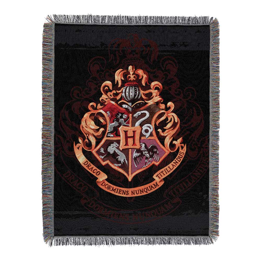 Warner Bros. Harry Potter Hogwarts Décor Woven Tapestry Throw Blanket 48x60 Inches